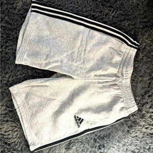 Adidas Grey Striped Shorts, Size Small for Men